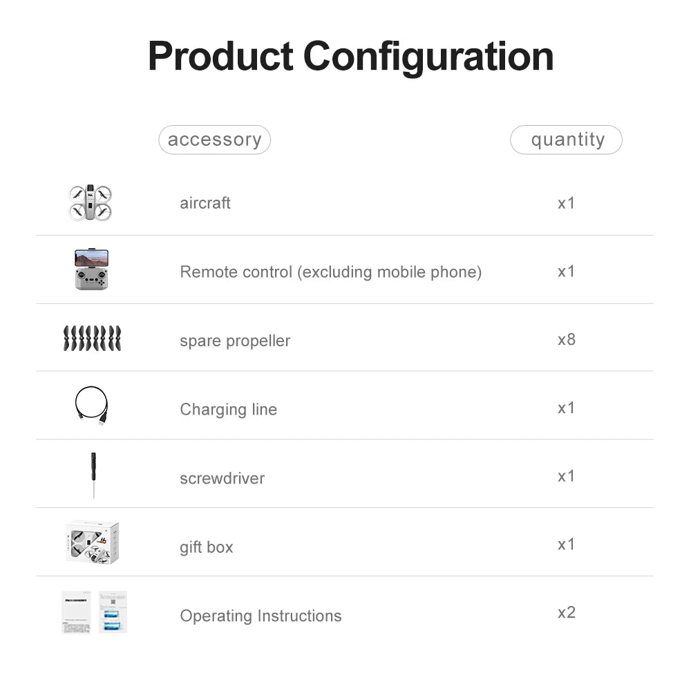 dual camera 4k headless drone