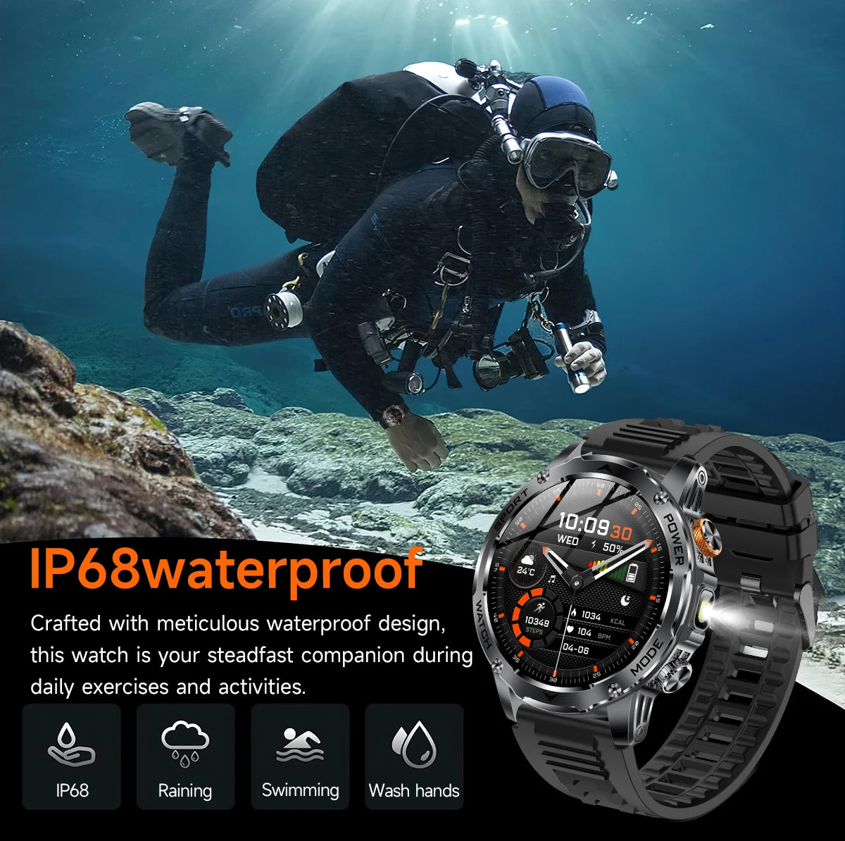 Strong water proof smart watch