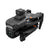 Black drone with camera on a white background