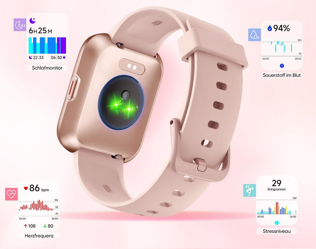 Fitpolo ID208Plus Smartwatch, 1.8",Pink