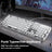 Punk typewriter keyboard on a desk with a computer monitor in the background