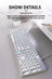 Retro-style keyboard with illuminated keys on a desk
