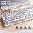Punk typewriter keyboard with EWEADN branding on a beige surface.