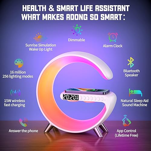 RGB speaker LED lamp charger