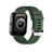 Smartwatch with a green band on a white background